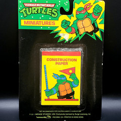 TMNT Miniatures Construction Paper Book 90s Teenage Mutant Ninja Turtles Raph