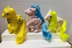 Vintage G1 MLP My Little Pony Pegasus 3 Lot-Sprinkles, Butterfly, Surprise TAF
