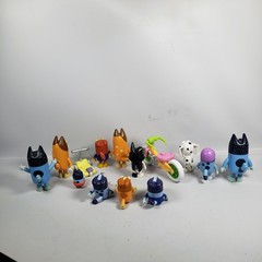 Lot Of Bluey Characters / Figures / Preowned Bicycle