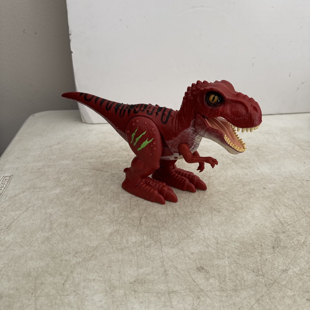 T-Rex Red Roaring Walking Light Up Dinosaur Battery Operated Zuru 12x7x3″
