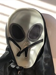 Visible Visitors Alien Ghost Scary Mask Halloween Glow in the Dark