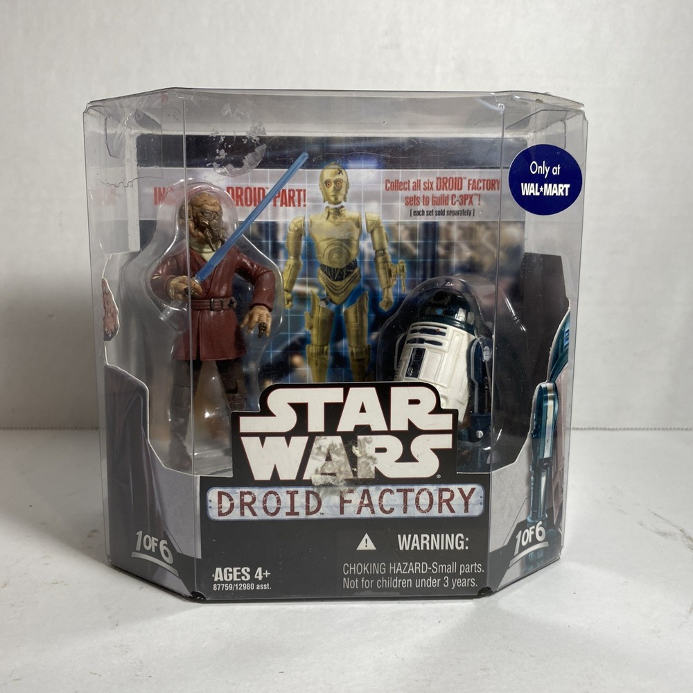 Jedi Master Plo Koon & R4-F5 1 of 6 STAR WARS Walmart Droid Factory NEW Sealed