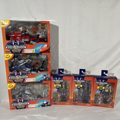 BIKER MICE FROM MARS 3 FIGURES + BIKES FULL SET THROTTLE VINNIE MODO Nacelle NEU