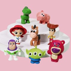 8Pcs Lot Anime Toy Story Mini Action Figure 4.5cm Buzz Lightyear Woody Ornaments