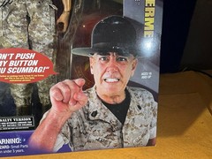 P13-67 GUNNERY SGT. R. LEE ERMEY TALKING ACTION FIGURE – AUTOGRAPHED / JSA CERT.