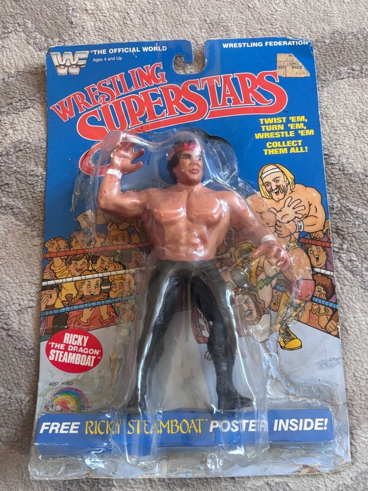 Wrestling Superstars LJN Toys WWF 1985 Ricky Steamboat Seal DAMAGE