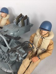 1/6 CUSTOM WW2 US NAVY BOFORS 40MM ANTI AIRCRAFT GUN BATTERY + 2 CUSTOM FGURES