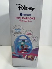 NEW, Disney Bluetooth MP3 Karaoke w/LED Light Show, Age 3 & Up