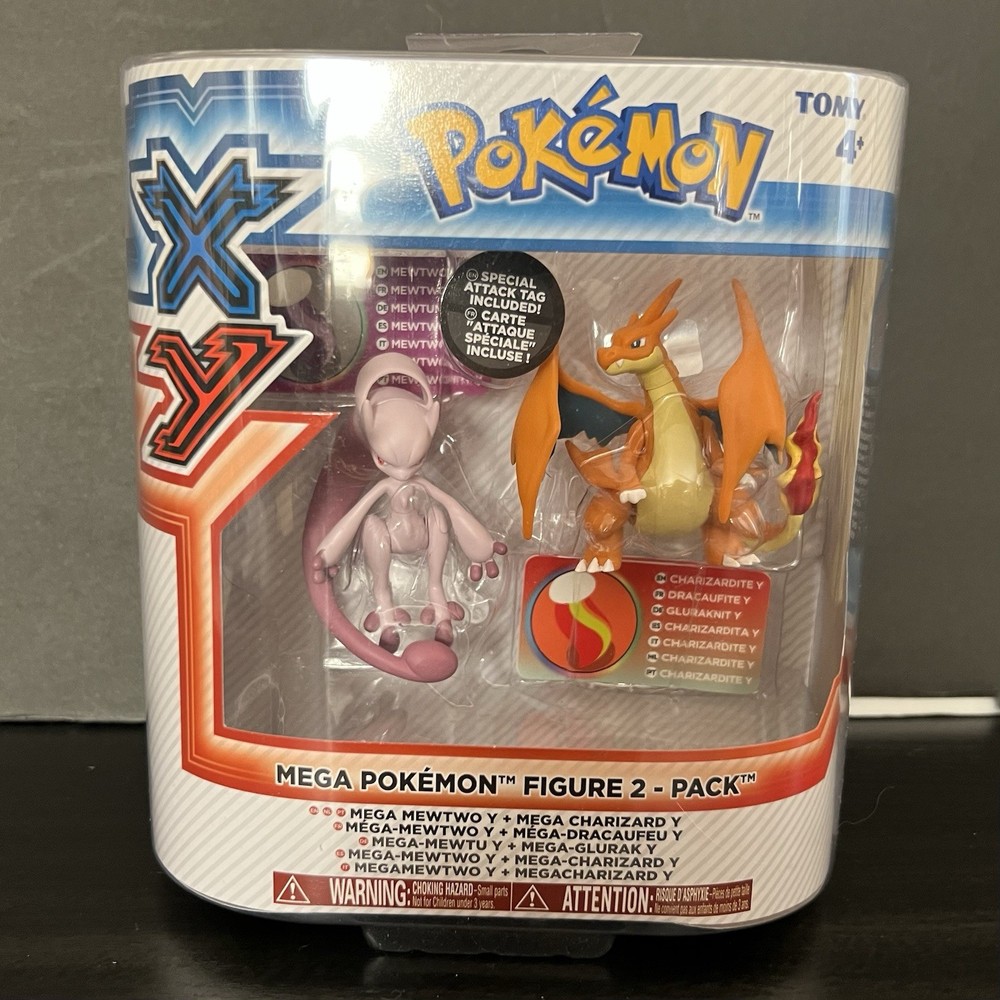 TOMY Pokemon XY Mega Pokemon Figure 2 – Pack Mega Mewtwo X and Mega Charizard X