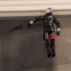 Hasbro Black Suit Silver Mask Action Figure w/ Gun Accessory – Plastic