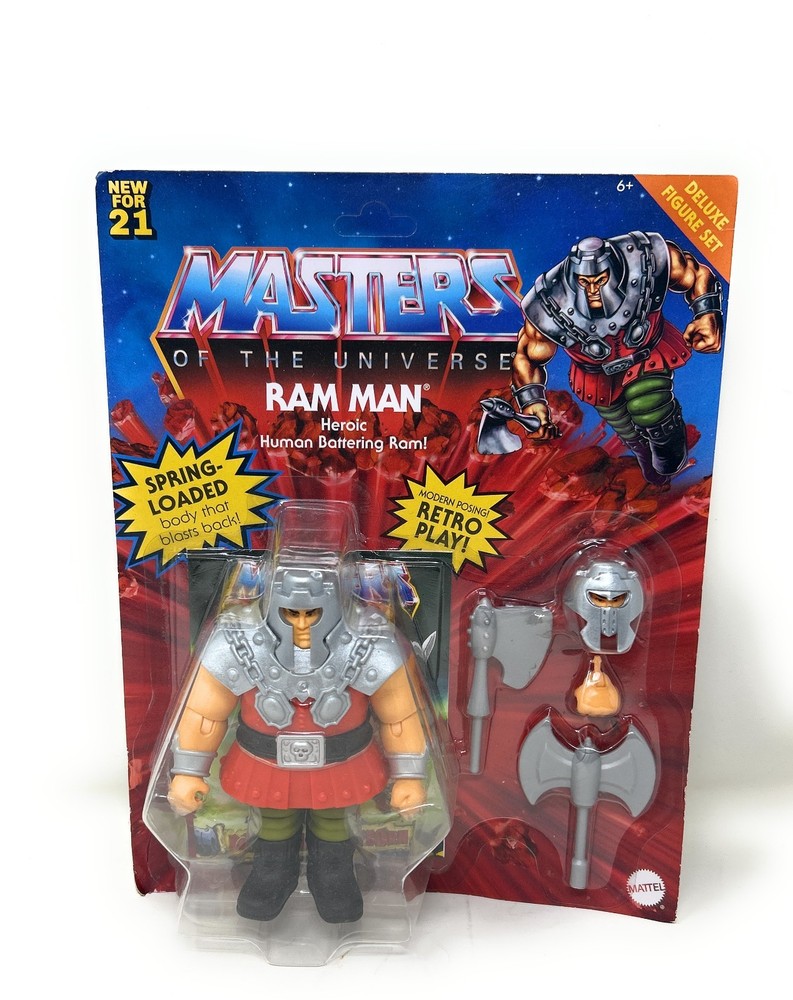 Masters Of The Universe MOTU Deluxe Retro Origins Ram Man MOSC Figure 2021