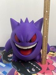 3d printed Gengar Fan Art Approximately ￼9.5” Tall (24cm) Fuzzy Skin Print