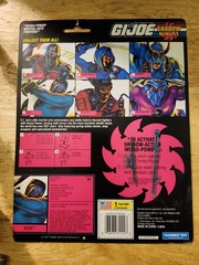 GI Joe Shadow Ninjas Slice 1994 Color Change Figure- Weapons & Card Back 3.75″