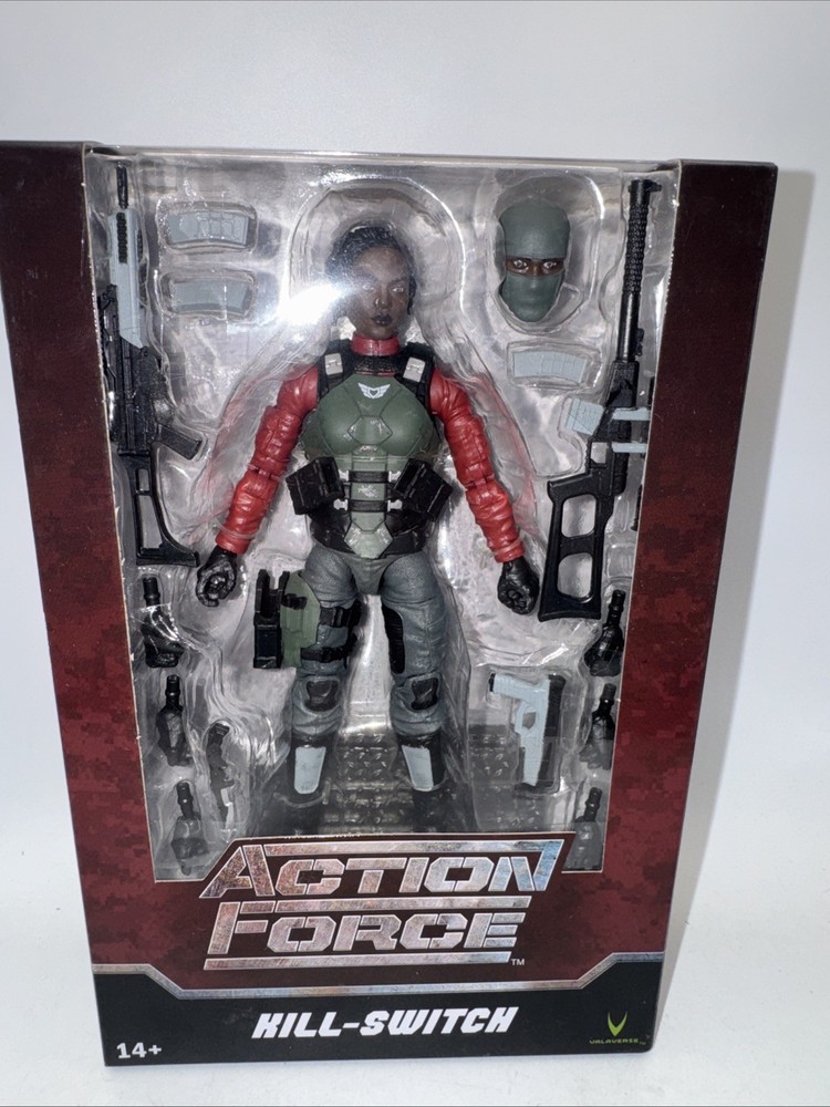 Kill Switch Female RED Box 6″ Scale ACTION FORCE Valaverse Figure Rare New