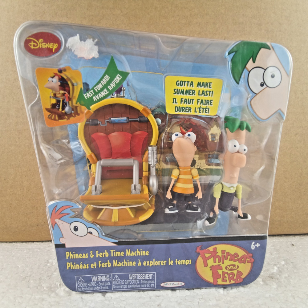 Phineas & Ferb Time Machine Playset Jakks Pacific Phineas Ferb NRFB Disney Toy