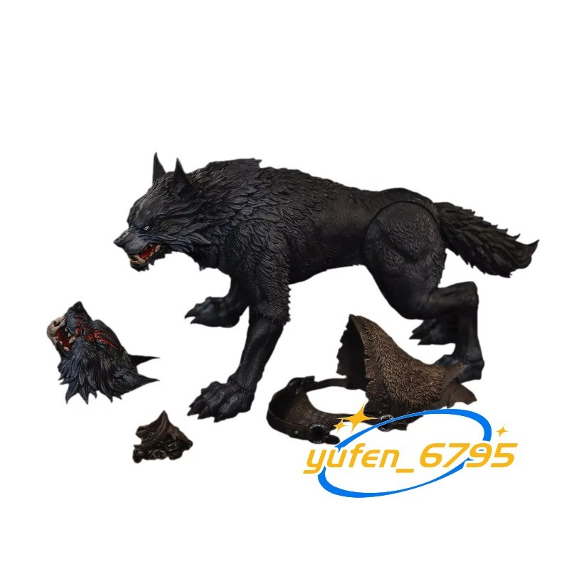 D20 Studio 1:12 Metal Blade Huge Wolf Mount Black C-Basic Version Model Figure