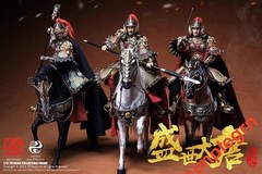 303TOYS 1/12 Scale Tang Dynasty Generals 4-Figure Set Includes horses In Stock