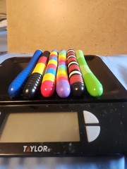 Lot of 6 Slither IO Plastic Bendable Worm 2016 Figures Bonkers: rainbow, green!