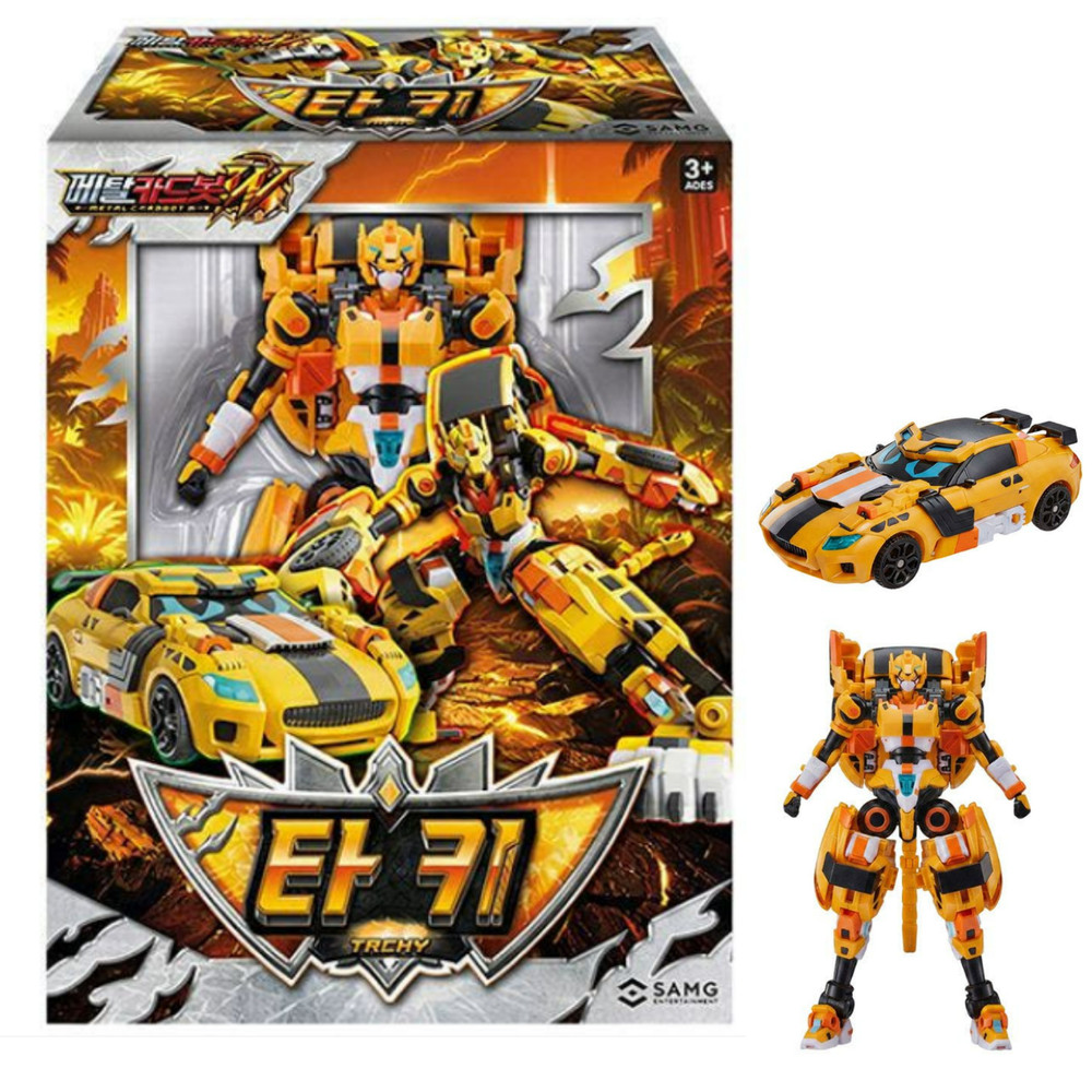 Metal Card Bot W Tachy Transforming Robot Car Action Figure Korea Toy Kids