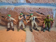 4 Guts! Green Berets Canned Heat Grunt Vtg Action Figure Lot Mattel 1986 1988 2″