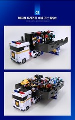 Miniforce Super Cops CAPTAIN COMMANDER Police Trailer Transformer Robot Truck
