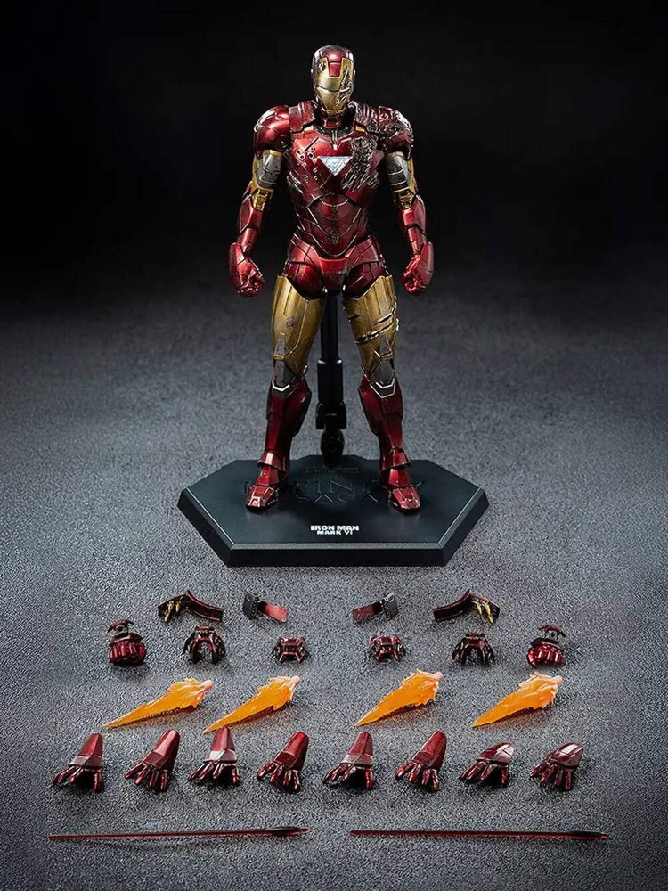 ThreeZero 1/12 Avengers Infinity Saga Iron Man Mark VI 6 Battle Damage DLX