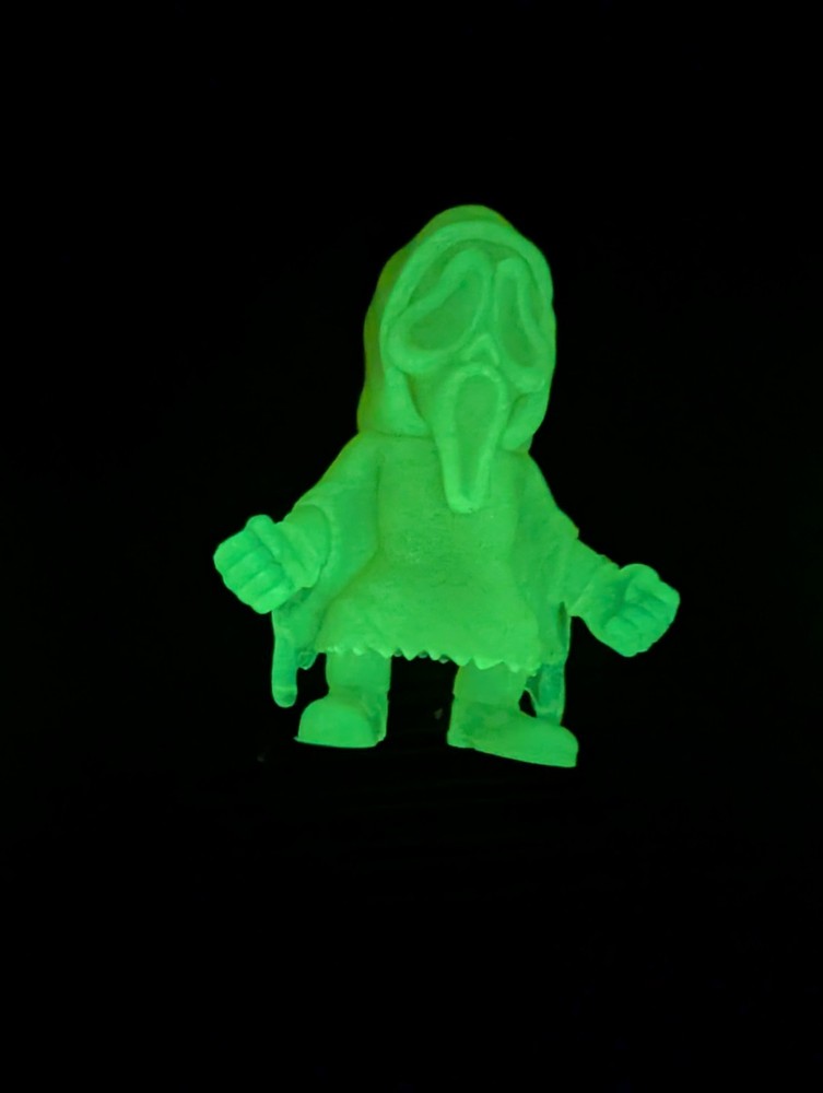Glow in the Dark Yellow Ghostface Tiny Mights Culturefly mini figures