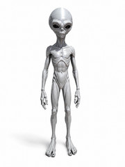 Grey Alien Figure 22cm Area 51 UFO Sci-Fi Statue 3D Statue Hand Painted