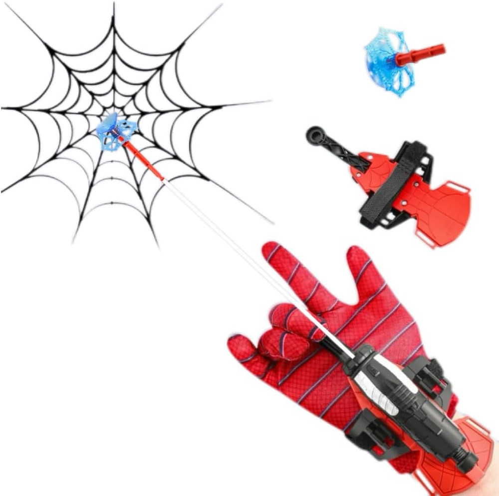 Spider Web Shooters Gloves ，Superheroes Long-Range Launcher Toys Children Educat