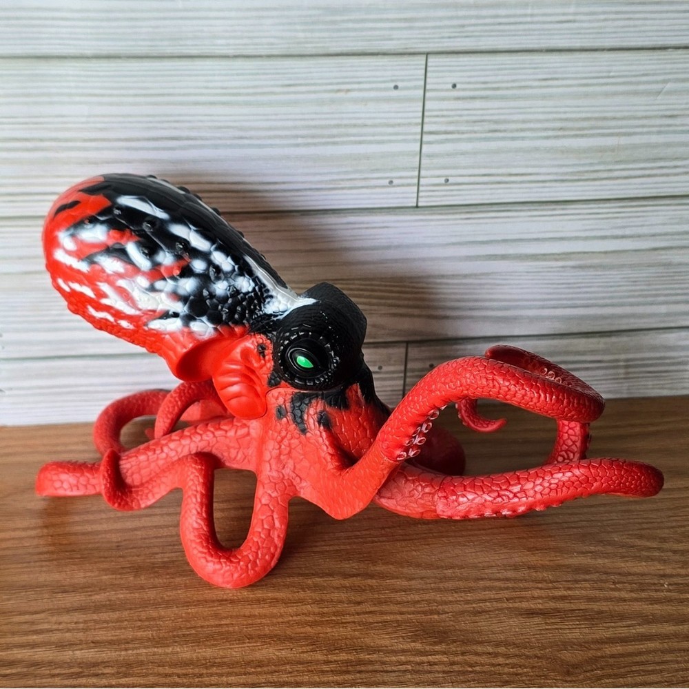 Chap Mei Red Octopus Toy Figure Sea Creature Tentacles Plastic M2