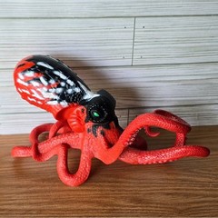Chap Mei Red Octopus Toy Figure Sea Creature Tentacles Plastic M2
