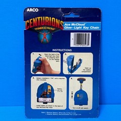 Vintage Centurians Ace McCloud Glow in the Dark Keychain by Arco ~ Mint on Card