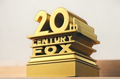 3D Printed 20th Century Fox Figurine Gold Decor 3.41×3.31×2.73 New