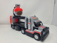 Rare Paw Patrol Big Truck Pups Al Deluxe Big Truck Set w/2 Beams And Log