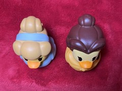 Disney Duckalooz Lot of 2 Just Play Rubber Ducks Belle Cinderella 3” Princess