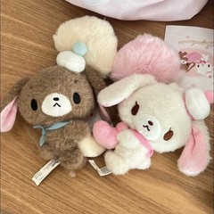 Sanrio Bunny Field Furry Caramel Rabbit Doll Cute Cartoon Sweet Plush Toy Gifts