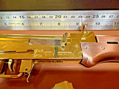 1:2 scale Alloy Army AK-47 Rifle Shell Eject Toy Gun Rose Gold edition AKM Rare