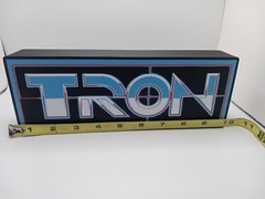 Retro Tron logo lightbox sign for vintage style tron collection display
