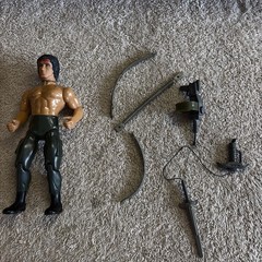 Vtg Rambo Action Figure “Force of Freedom” Coleco 1985 W/ Random Accessories B#5