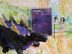 The First Gods STEGOSAURUS Lost World Creations PLA Figure With Trading Card