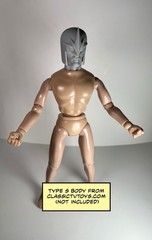 Star Man Custom Action Figure Head 1:9 or 1:6 Mego