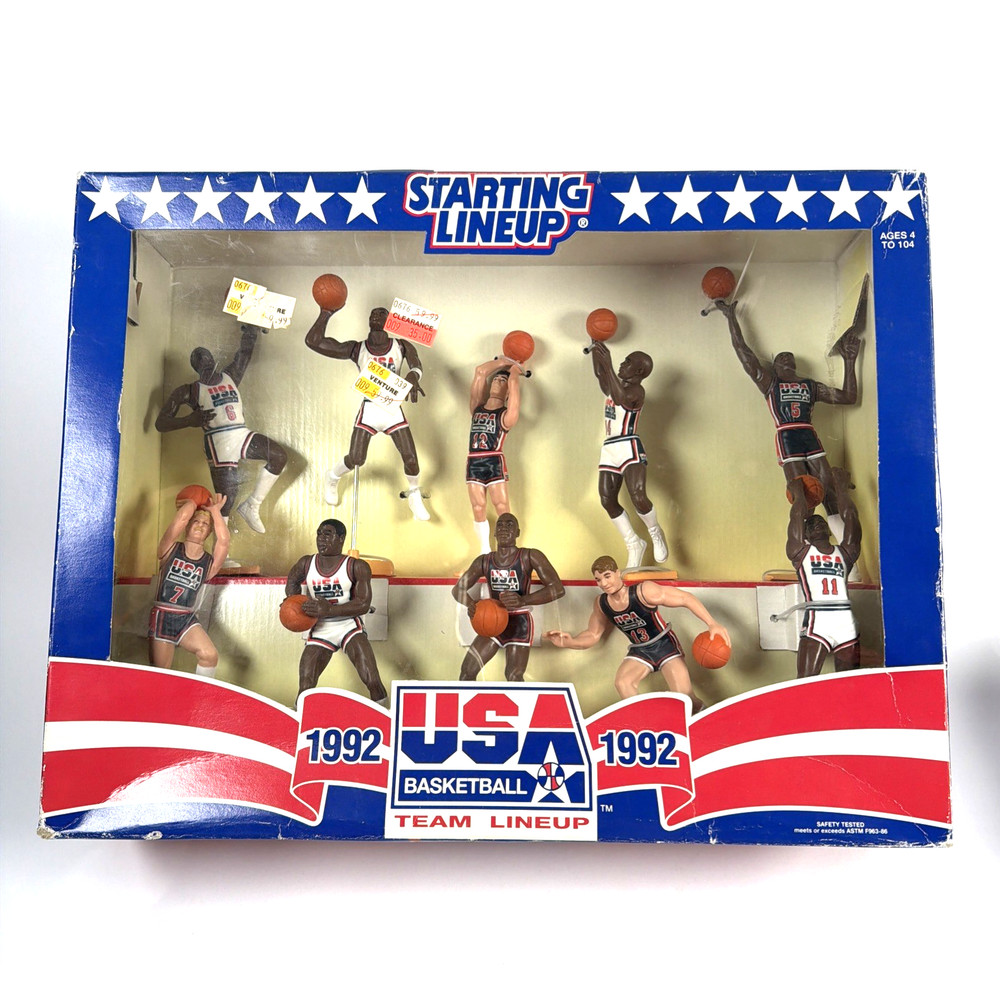 Vtg 1992 Dream Team Starting Lineup USA Basketball Set NIB with Box Wear (Read)
