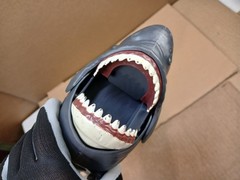 Vintage 15″ Long Great White Shark Snapping Head Moving Toy Parts & Repair Only