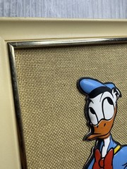vintage Walt Disney 1960s DONALD DUCK puffy plastic Framed Wall Art