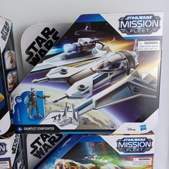 Star Wars Mission Fleet lot of 4. Tie Advanced / X-Wing / Delta-7 / Gauntlet