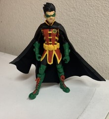 Custom Batman Mcfarlane 1:12 Robin Leather Wired Cape Damian Wayne NOT FIGURE