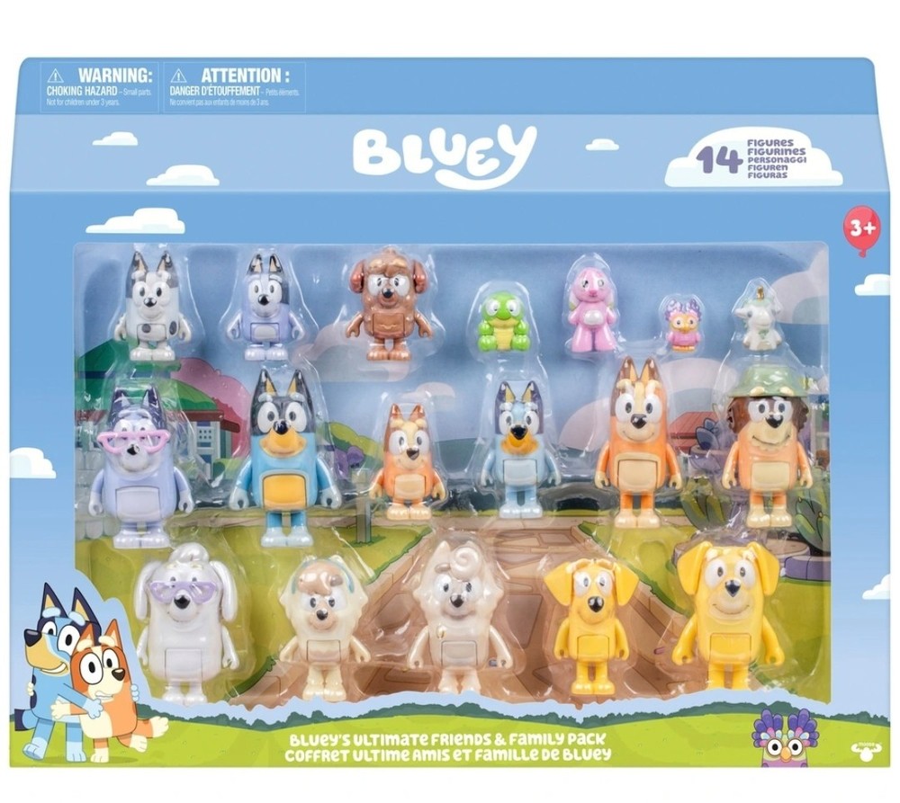 Bluey’s Ultimate Friends & Family Neighborhood Mini 14- Figure Gift Pack NIB