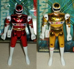 Power Rangers Denji Sentai Megaranger set 4.1″ 10.5cm Chogokin Bandai 1997 Used
