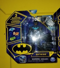 2021 Spin Master DC, Caped Crusader 4in: Deathstroke, Robin, Batwing. Lot of 3