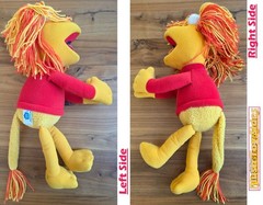 VTG 1985 Fraggle Rock Red 14in Plush Toy Doll Jim Henson Hasbro Softies